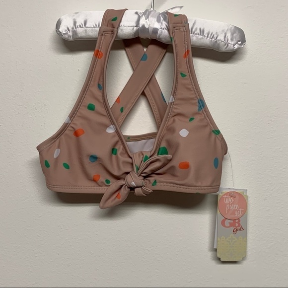 GB Girls | Girls Size 7| Polka Dot Bikini Swim Top NWT - Picture 1 of 8